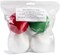 Multipack of 3 - Handy Hands Decor Satin Covered Styrofoam Balls 3" 4/Pkg-2 White, 1 Red & 1 Green